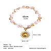 Ocean 304 Stainless Steel Pendant Natural Shell Nuggets Beaded Necklaces for Women WG8D776-01-2