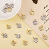 20Pcs 2 Style Brass Micro Pave Cubic Zirconia Charms ZIRC-SZ0001-81-4