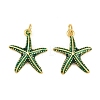 Brass Enamel Pendants KK-CBACBC6-05G-2