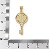 Brass Micro Pave Clear Cubic Zirconia Pendant KK-I712-58G-03-3