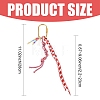 Natural Freshwater Shell with Polyester & Spandex Cord Pendant Decorations HJEW-YW00479-3