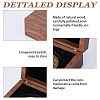 Wood Commemorative Coin Storage Magnetic Boxes CON-WH0133-009B-4