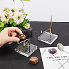 Square Clear Acrylic Crystal Rock Display Easels with Stainless Steel Holder ODIS-WH0030-36B-3
