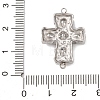304 Stainless Steel Pave Cubic Zirconia Connector Charms STAS-P421-03P-4