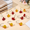 12Pcs Leaf Resin Shower Curtain Hook AJEW-SP0006-01B-4