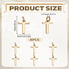 8Pcs Brass Charms KK-LP0001-85T-2