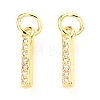 Brass Micro Pave Cubic Zirconia Charms ZIRC-O037-03G-1