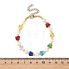Glass Butterfly & Natural Freshwater Pearl & Synthetic Non-magnetic Hematite Beaded Bracelets BJEW-JB14175-4