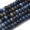 Natural Dumortierite Beads Strands G-A280-A09-02-2