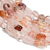 Natural Red Hematoid Quartz/Ferruginous Quartz Beads Strands GG-CBAC61B-B04-02-3