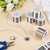 5 Rolls 5 Sizes Soft Stainless Steel Wire FIND-BC0019-73-4
