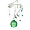 Glass Teardrop Hanging Suncatchers HJEW-TA00413-01-4