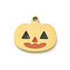 Halloween Theme Ion Plating(IP) 304 Stainless Steel Enamel Charms STAS-M011-03A-1