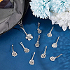 36Pcs 6 Style Alloy Flower Keychain HJEW-BC0001-23-5