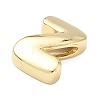 Brass Initial Beads KK-B167-27G-01Z-2