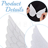 20Pcs Cloth & Glitter Powder Iron on Sew on Patches DIY-GF0014-66-6