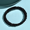 Natural Lava Rock & Glass Round Beaded Bracelets BJEW-G732-02A-2