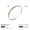 304 Stainless Steel Micro Pave Clear Cubic Zirconia Cuff Bangles for Women WG3B407-02-1