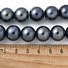 Electroplate Round Pearlized Glass Pearl Beads Strands EGLA-U002-01A-4