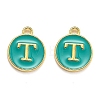 Golden Plated Alloy Enamel Charms LS-ENAM-Q437-15T-1
