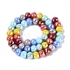 Electroplate Opaque Glass Beads Strands EGLA-N022-17A-B01-2