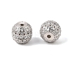 925 Sterling Silver Micro Pave Clear Cubic Zirconia Beads SE-CBAF1B2-07P-1
