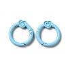 Spray Painted Alloy Spring Gate Rings ALRI-Q362-02G-2
