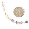 Handmade Natural Amethyst Chip Beads & 304 Stainless Steel Paperclip Chain Necklaces NJEW-JN05499-01-4
