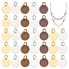 150Pcs 5 Colors Brass Stamping Blank Tag Charms KK-HY0001-46-1