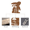 Creative Natural Wooden Wall Hanging Decoration AJEW-WH0331-004-3