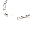 Tarnish Resistant 304 Stainless Steel Paperclip Chains Bracelet Making X-AJEW-JB01038-02-3