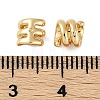 Brass Micro Pave Cubic Zirconia Beads KK-P283-12G-3