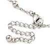 Non-Tarnish Summer Beach 304 Stainless Steel Cable Chains Starfish Charm Bracelets BJEW-P334-08P-3