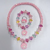 Resin & Glass Bead Pendant Necklaces & Charm Bracelets & Rings Sets FS-WGCCE83-01-3