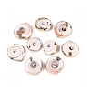 Electroplate Natural Shiva Eye Shell Pendants SSHEL-Q100-12KCG-1