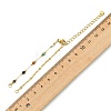 304 Stainless Steel Satellite  Chain & Faceted Round Mixed Gemstone Beads Link Chain Bracelet Making AJEW-JB01622-5