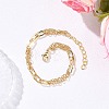 Brass Rolo Chains & Paperclip Chains Bracelets for Women BJEW-JB12779-2
