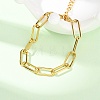 304 Stainless Steel Paperclip Chain Bracelets for Women BJEW-F536-22G-4