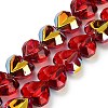 Electroplate Transparent Glass Beads Strands X-EGLA-B012-AB03-1