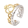 304 Stainless Steel Cuff Open Rings for Women SA-CBA82C8-11GP-4