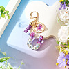 Alloy Resin Heart Keychains KEYC-TADJ0002-01G-U-4