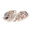 Electroplated Natural Shell Pendants BSHE-T015-04-2