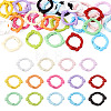28Pcs 14 Colors Baking Paint Zinc Alloy Spring Gate Rings FIND-TA0010-21-1
