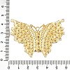 304 Stainless Steel with Rhinestone Big Pendants STAS-Z186-08G-03-3