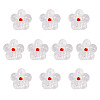 10Pcs Transparent Handmade Bumpy Lampwork Beads LAMP-TADJ0001-48F-2