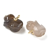 Natural Grey Agate Carved Pendants GG-CBA105B-03A-G-2
