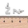 SHEGRACE Brass Micro Pave Clear Cubic Zirconia Pendants XGRQ29809-394P-Z-3
