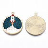 Eco-Friendly Alloy Enamel Pendants X-ENAM-Q437-016-NR-3