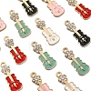 50Pcs 5 Colors Alloy Enamel Pendants ENAM-CJ0002-32-3