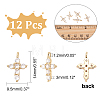 12Pcs Brass Micro Pave Cubic Zirconia Pendants KK-CA0003-65-2